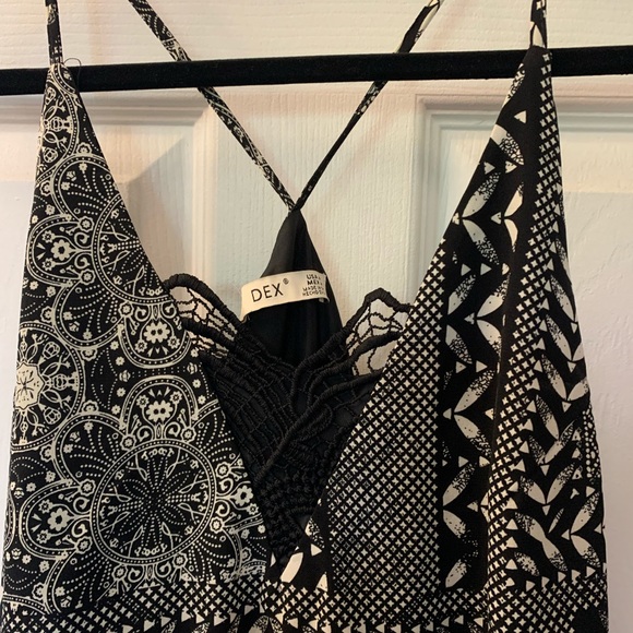 Dex Black Scarf Print Dress - Picture 3 of 6